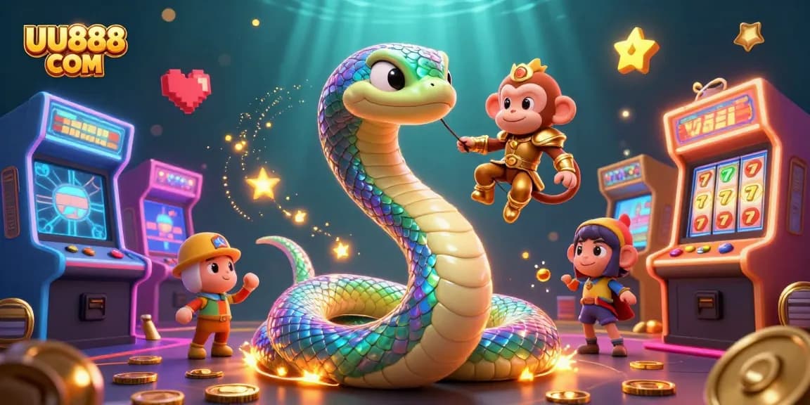 Engage in thrilling gameplay at UU888 COM, featuring a vibrant 3D casino scene with colorful characters.