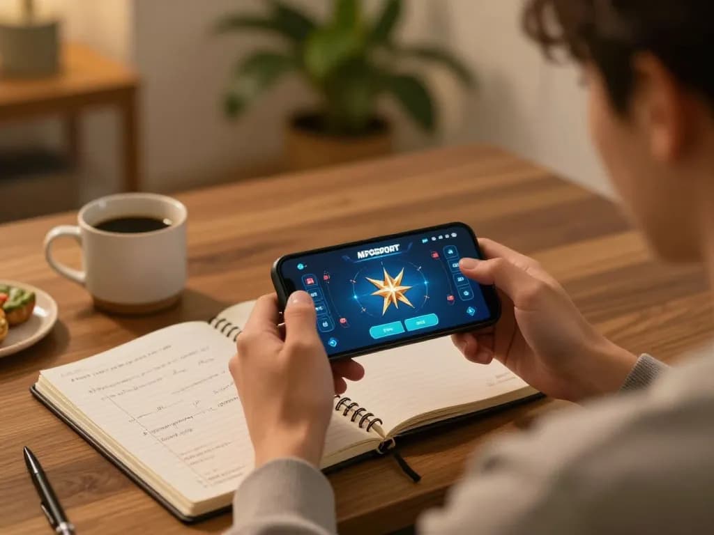 Engaging in mobile gambling with tonysitaliancuisine while enjoying a cozy home setting