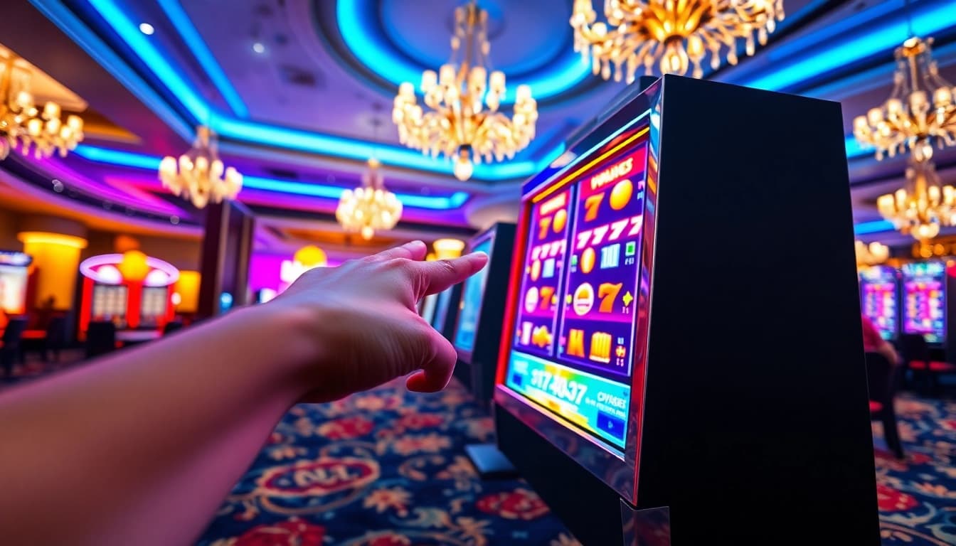 Get a glimpse of the exciting gaming action at w88cas.com with a player enjoying the slot machine.