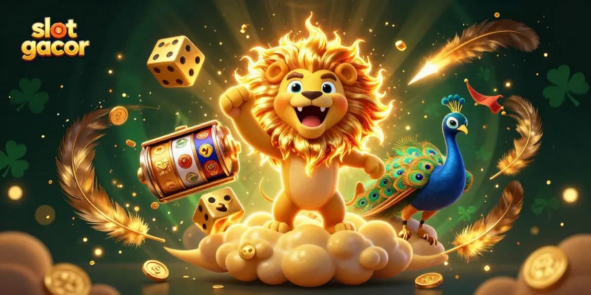 Menggali slot gacor sambil menikmati ilustrasi 3D yang kaya dengan karakter kasino dan elemen permainan.