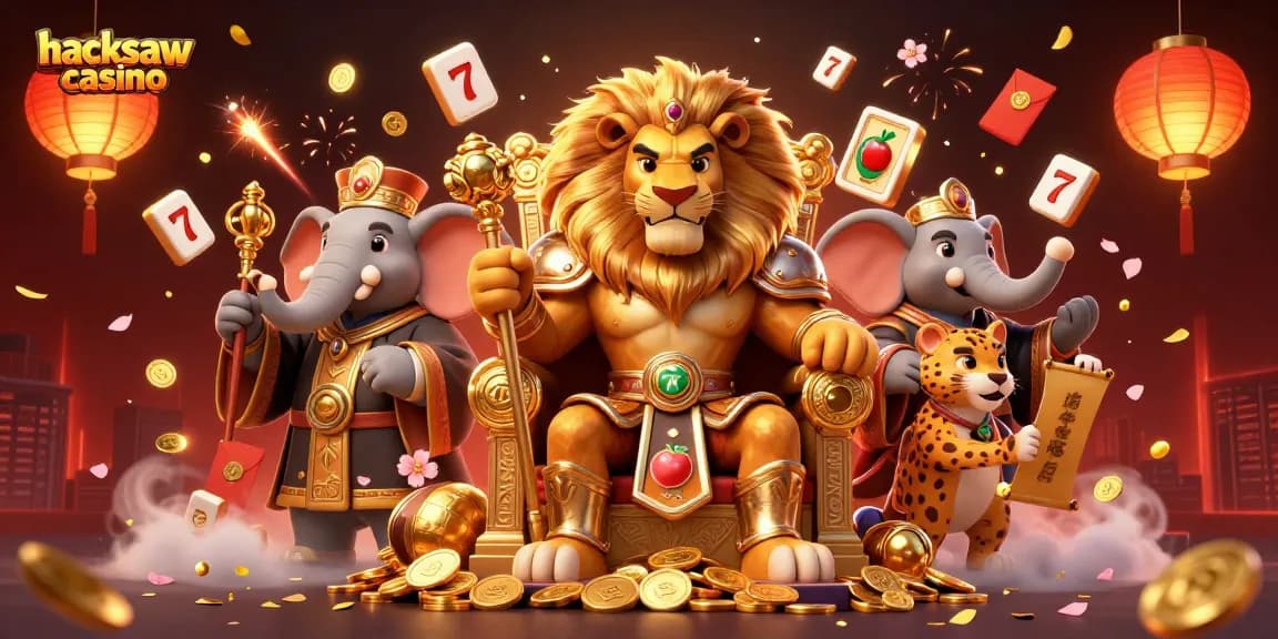 Experience the excitement at hacksaw casino with a vibrant 3D representation of thrilling slot games.