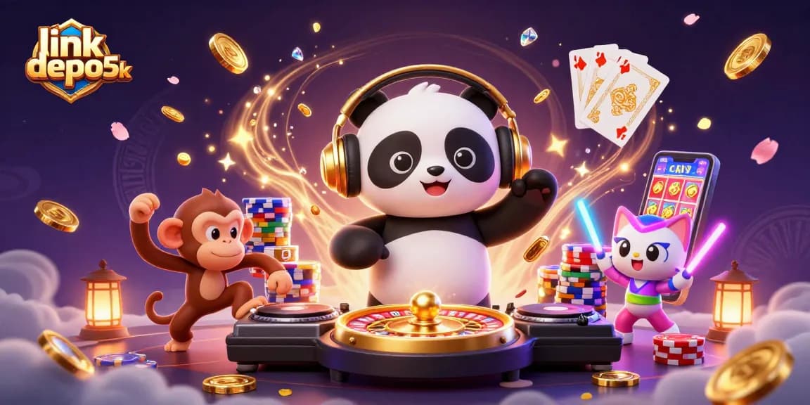 Play big with link depo 5k and win exciting rewards in this vibrant casino scene.
