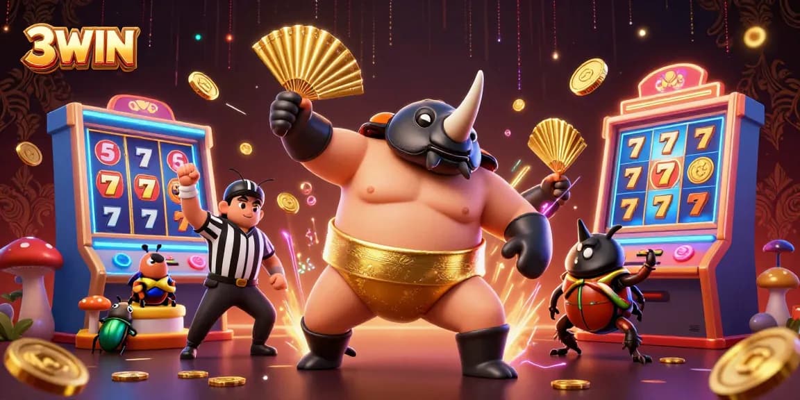 Experience thrilling gameplay at 3WIN with the exciting golden jackpot reels and dynamic characters.