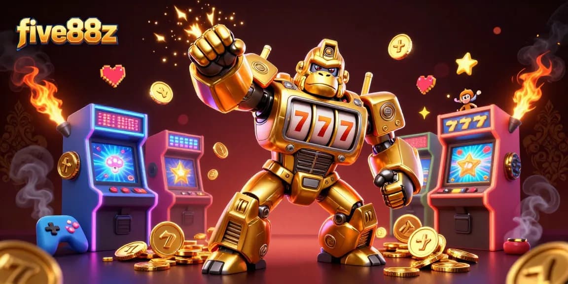 Engage with five88z's exciting slot action in a vibrant, dynamic 3D illustration.