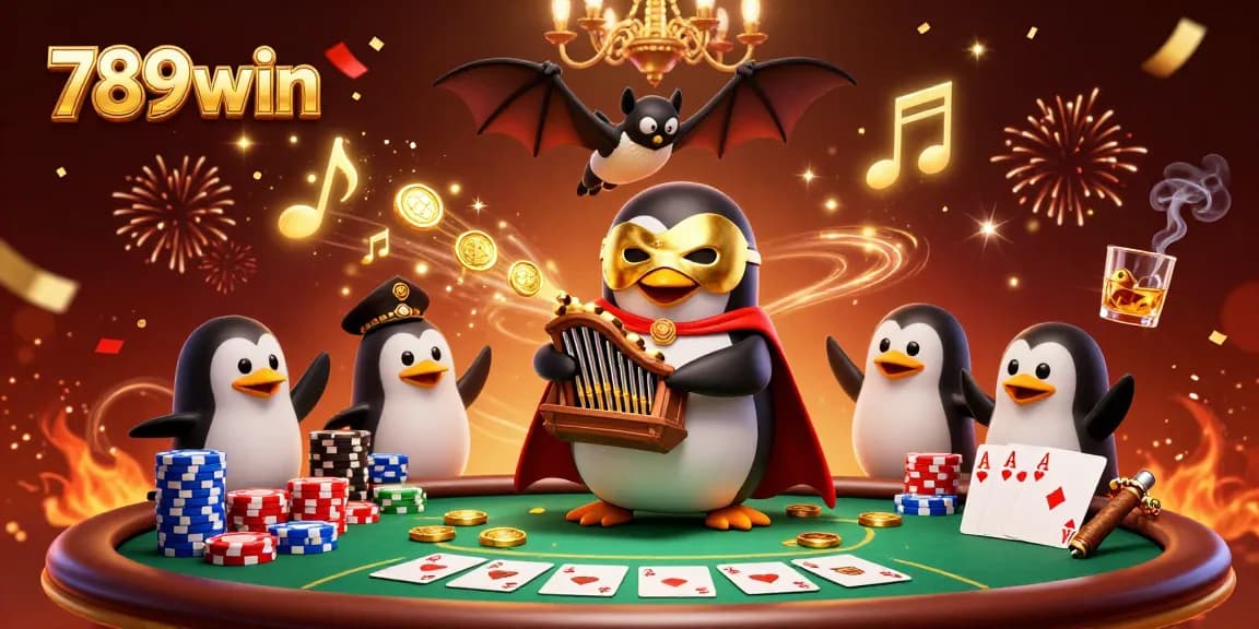 Experience thrilling poker action and fun games with 789win's vibrant and engaging illustration.