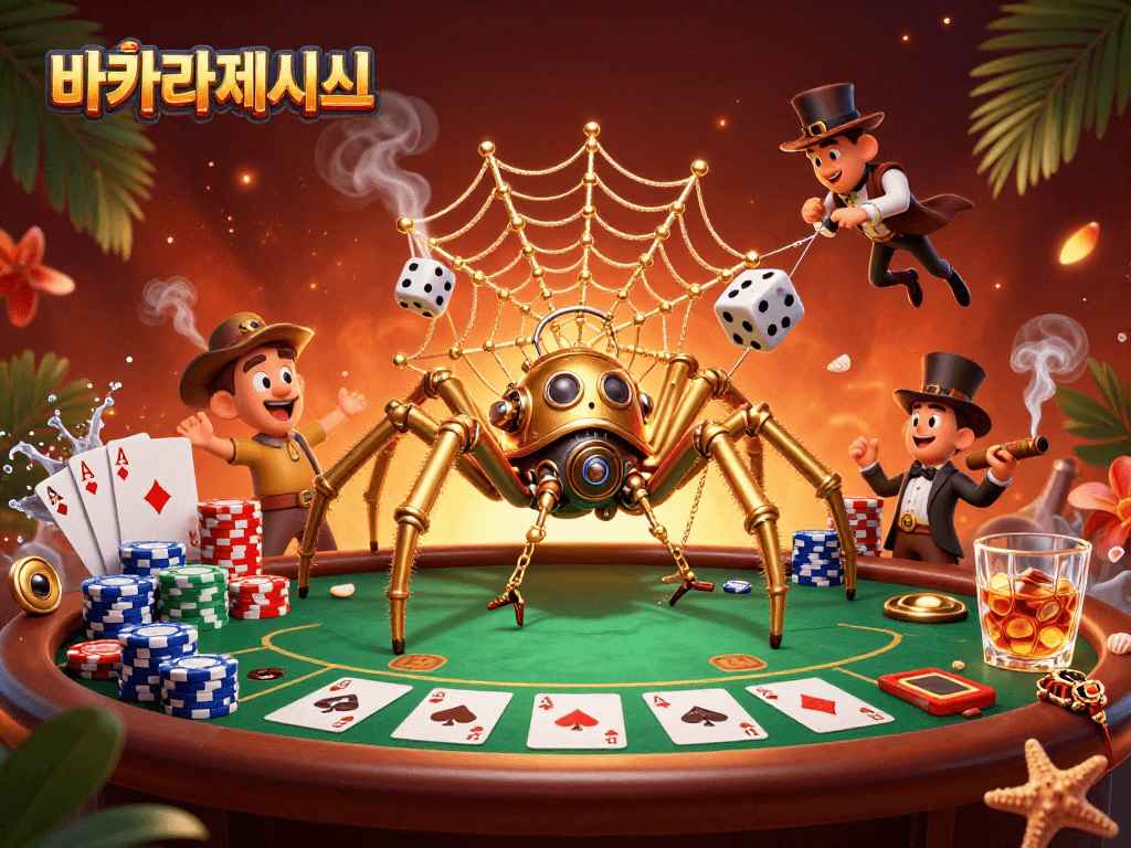바카라사이트에서 바카라 게임을 즐기는 화려한 카지노 장면을 만끽하세요.