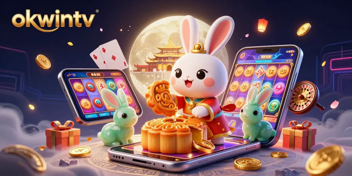 Engage in thrilling betting action with Okwintv's vibrant casino-themed illustration featuring an enchanting lunar setting.