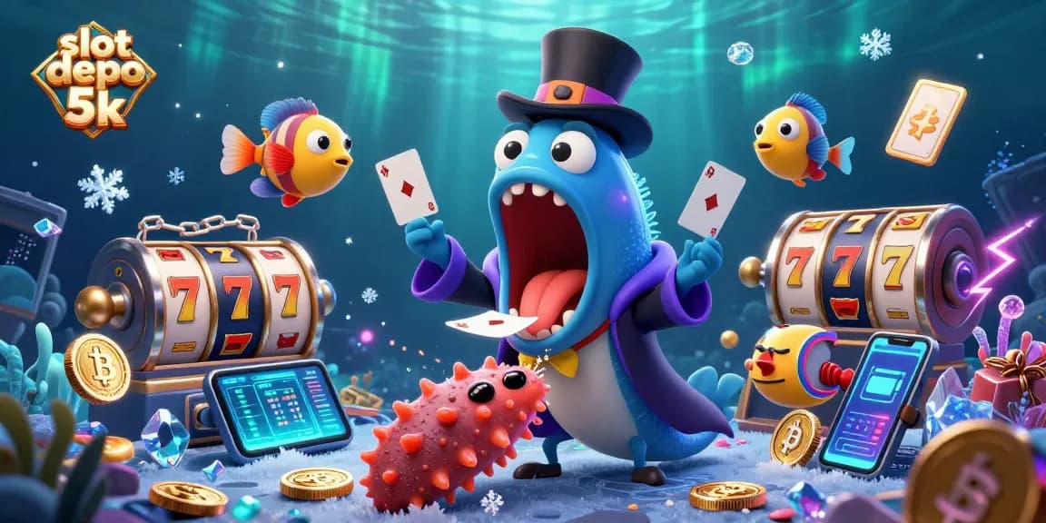 Experience thrilling gameplay in slot depo 5k with vibrant characters and exciting casino elements.
