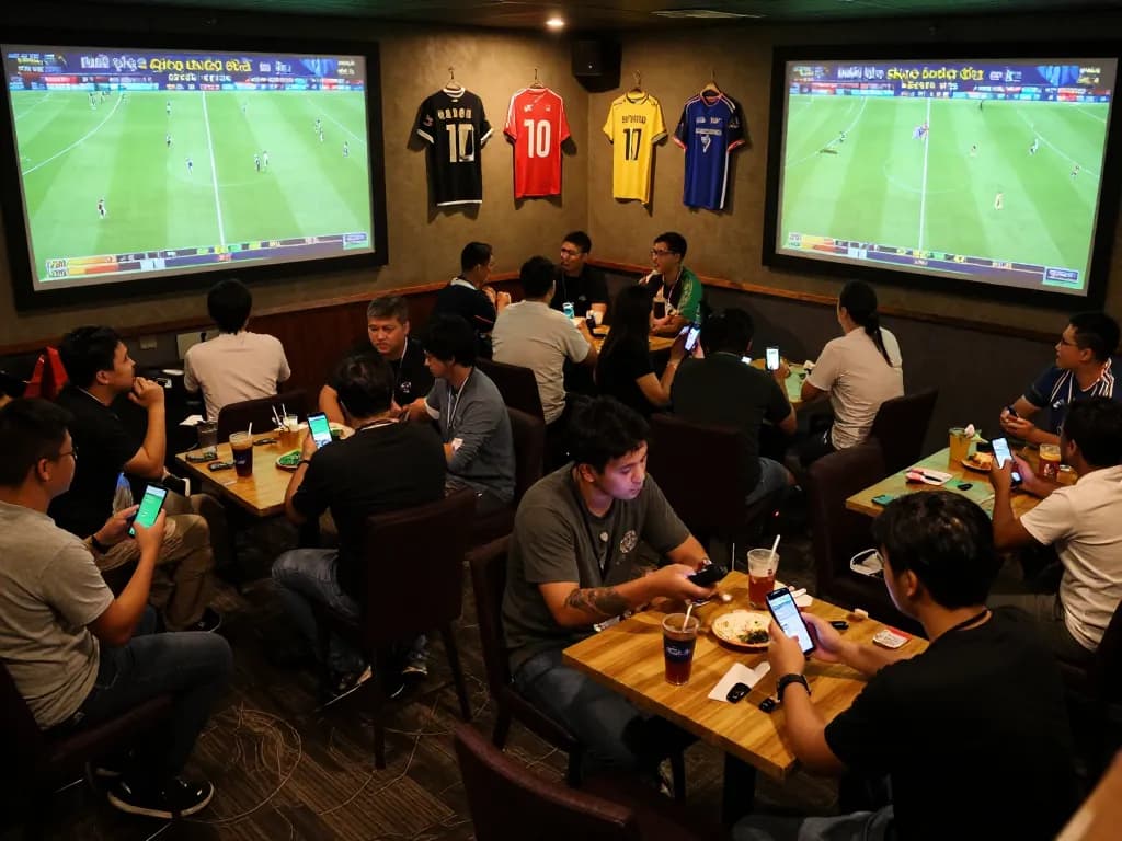 Soi kèo bóng đá strategy in action as bettors engage in an exciting sports event.