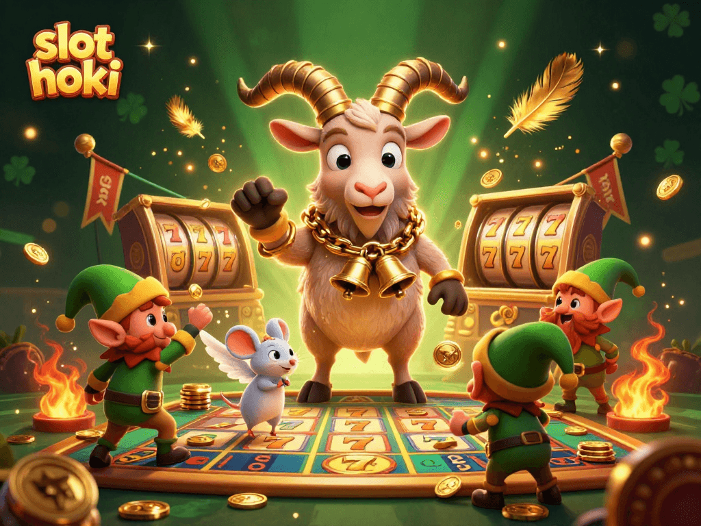 Experience thrilling action in a slot hoki casino with a Krampus, angel mouse, and mischievous gremlins.