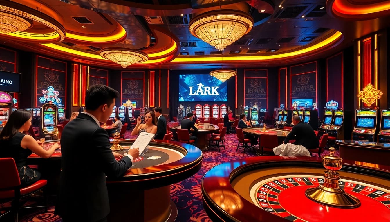 Engaging atmosphere of Live Casino in Singapore with players and gaming tables.