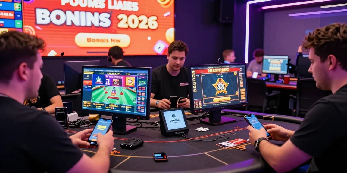 Excited players exploring the best new online casinos in 2026 with vibrant graphics and engaging gameplay.