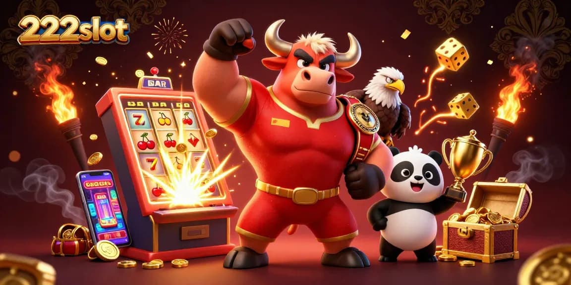 Menggali jackpot dengan 222slot, simbol keberuntungan dan permainan beruntung.