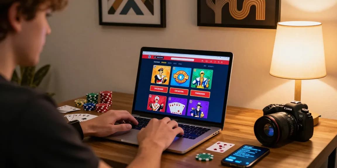 Engaging with coloksgp link alternatif at a cozy home setup for online gambling.