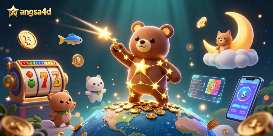 Join the fun with angsa4d as you spin for winning rewards in this vibrant casino-themed scene.