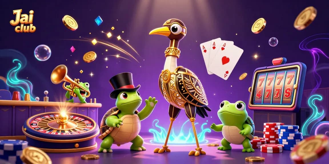 Experience the thrill of Jai club gaming with dynamic characters and vibrant casino elements.