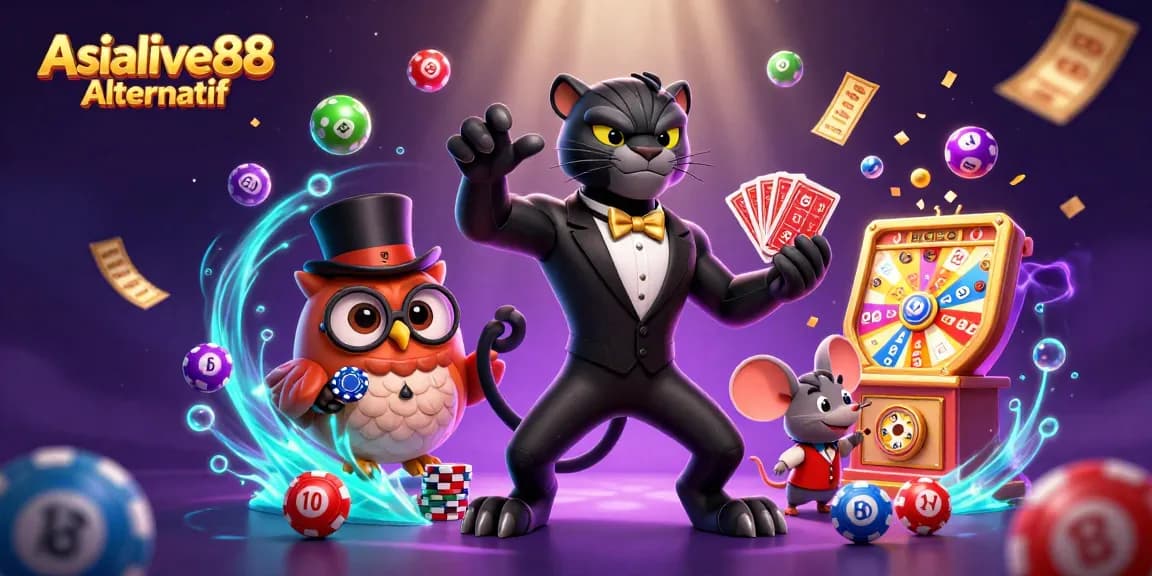 Play and win with Asialive88 Alternatif, featuring an elaborate casino animation scene.