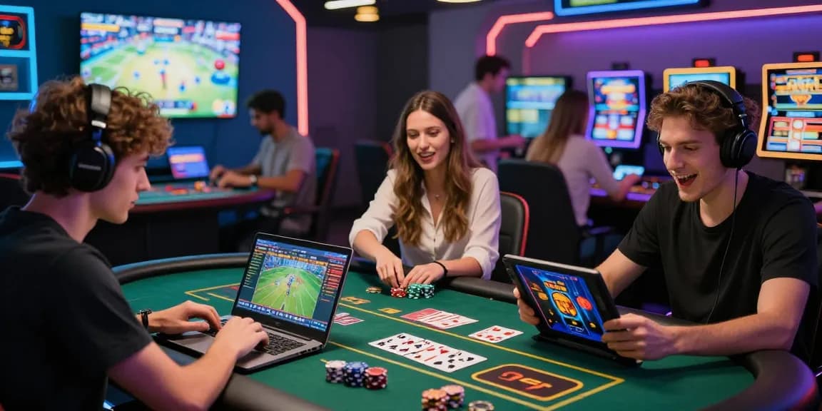 Players enjoying exciting online games at OPEN88 platform with vibrant, interactive atmosphere.