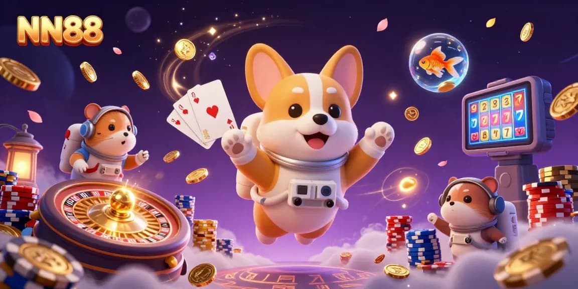 Experience thrilling gameplay with NN88 in a vibrant, magical casino atmosphere.