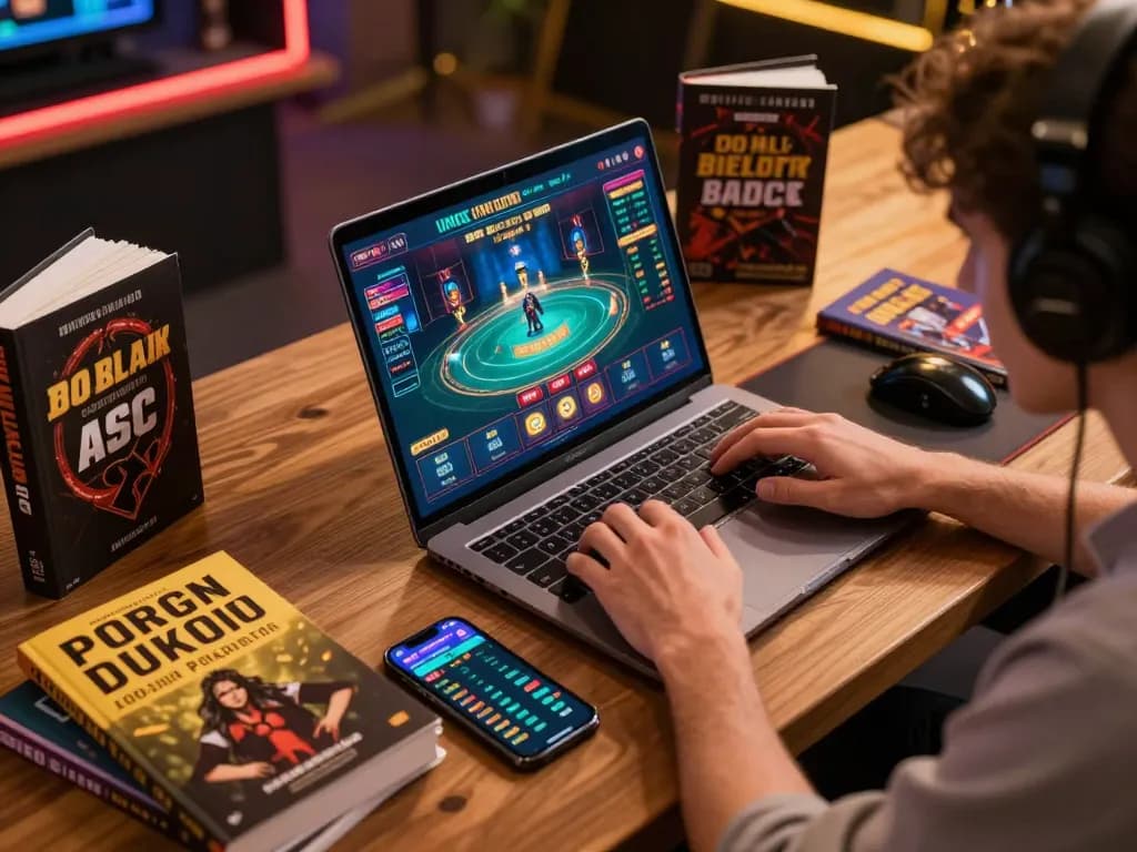 king33 player engaging in live casino gaming on a laptop at home