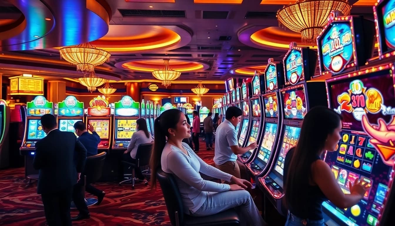 Experience the thrill at situs slot nekatwin with vibrant slot machines and engaged players.