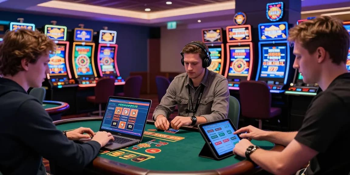 Credit card casinos UK with players enjoying games using Visa and Mastercard deposits in a vibrant online gaming atmosphere.