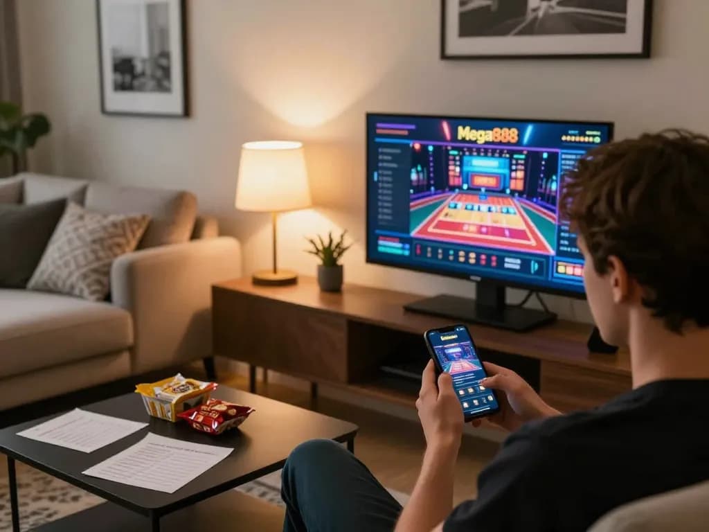 Permainan yang menarik ketika pengguna memuat turun Mega888 di telefon pintar, menunjukkan suasana permainan yang bertanggungjawab.