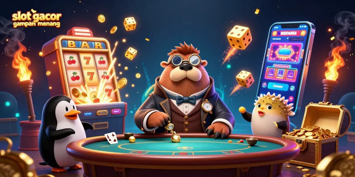Engage in exciting gameplay with the jolly walrus at the slot gacor gampang menang underwater casino.