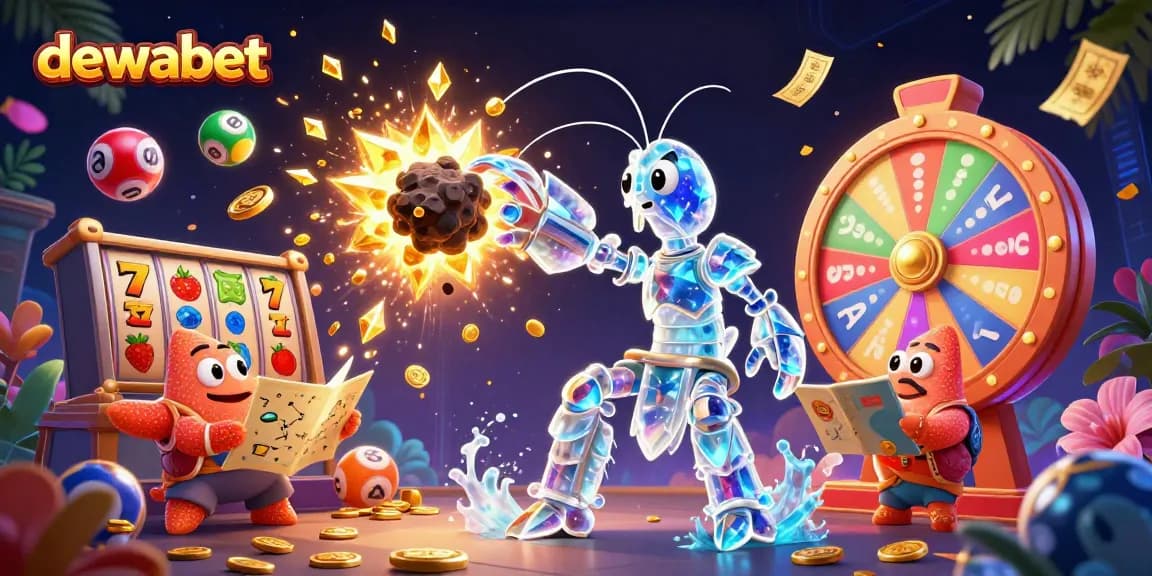 Dewabet menghadirkan keseruan bermain slot dengan karakter 3D yang energik dan elemen permainan menarik.