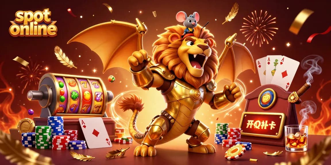 Experience the thrill of slot online gaming with dynamic symbols and vibrant colors in this engaging illustration.