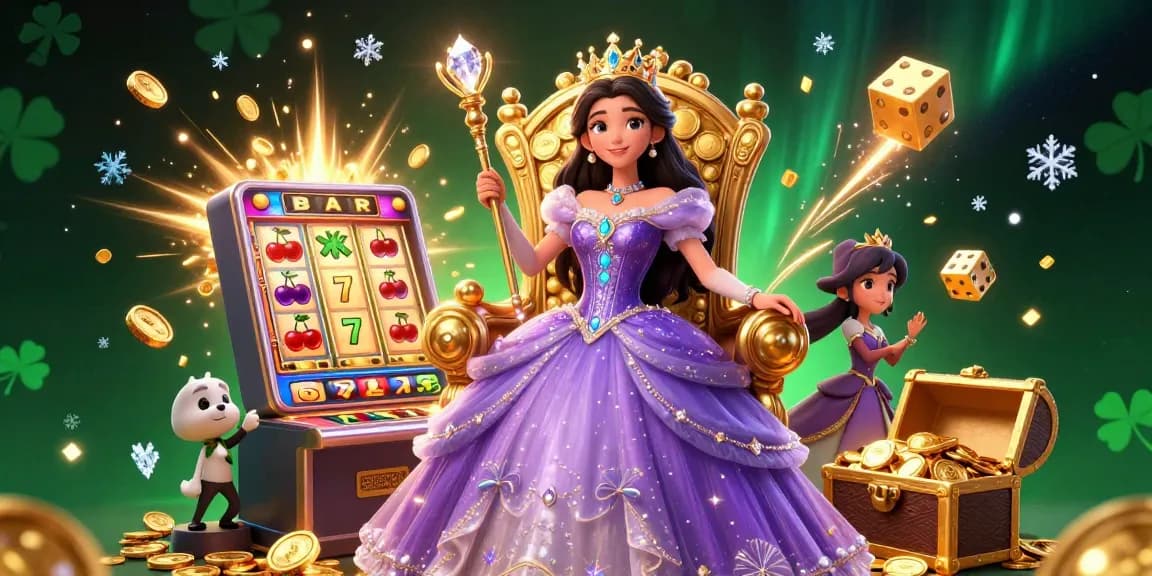 MUBET showcases thrilling slot action with vibrant characters and jackpot explosions in a dynamic casino scene.