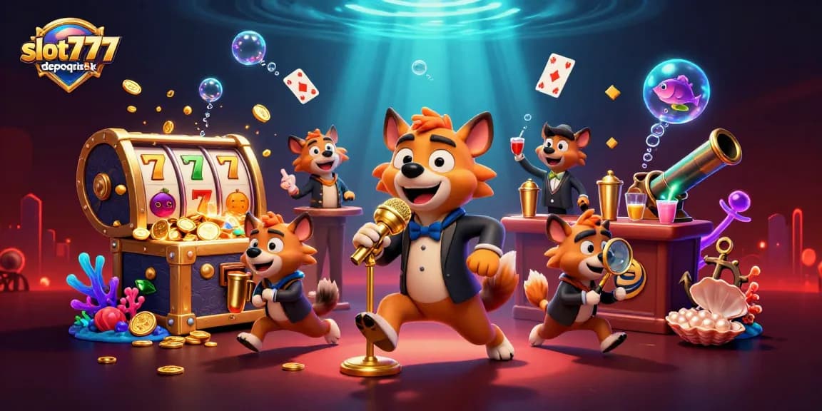 Engage with slot777depoqris5k as hyenas animate the comedy casino scene with vibrant elements.