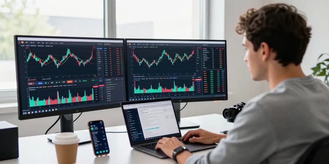 Битмекс биржа: трейдер за работой на платформе с графиками и данными.
