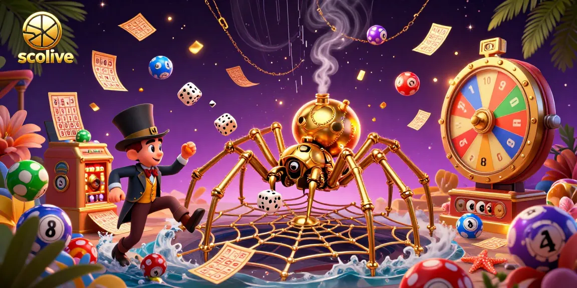 Socolive revolutionizes lottery experiences with a vibrant dynamic scene featuring interactive game elements and a unique 3D aesthetic.