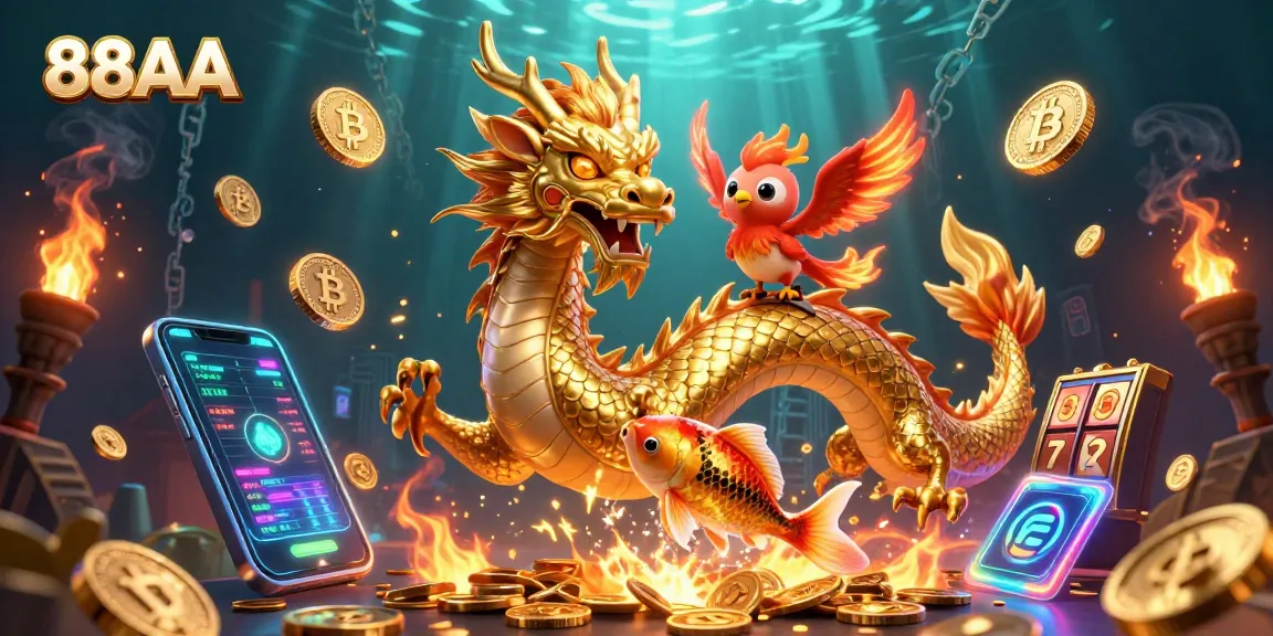 Experience thrills with 88AA in a vibrant 3D casino scene filled with exciting games.