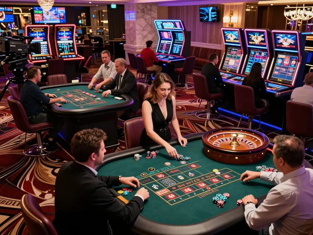 Players placing bets at Sunwin roulette tables in an upscale casino atmosphere.