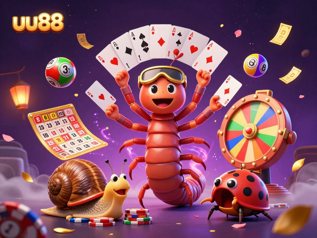 Experience the excitement of uu88 with a vibrant 3D casino scene complete with lively characters and dynamic gaming elements.