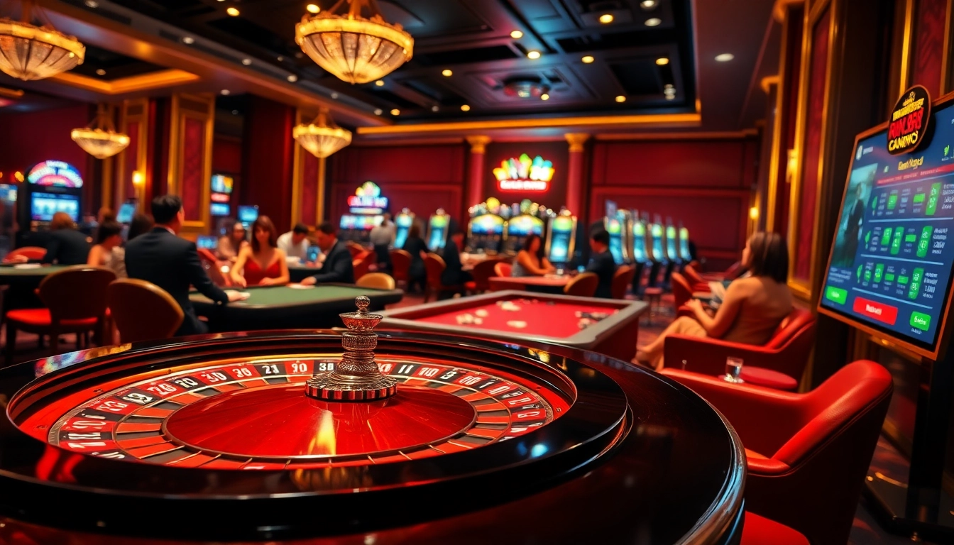 Experience high-stakes gaming at rr 88's luxurious casino environment with roulette and poker.