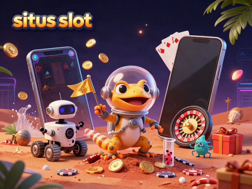 Merayakan keseruan memainkan situs slot dengan karakter alien di kasino Mars.