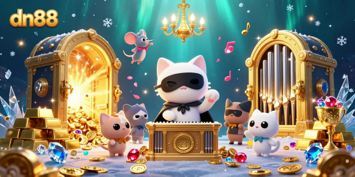 Experience thrilling gameplay at dn88 with a vivid 3D casino scene filled with rich treasures and excitement.