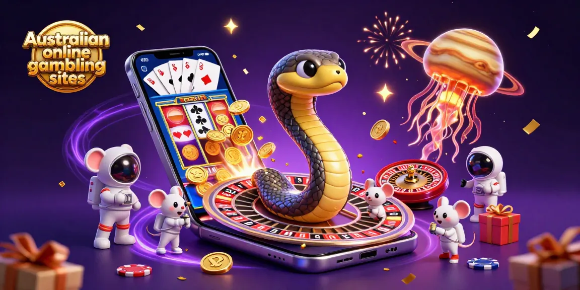 Engage with Australian online gambling sites while enjoying a colorful cosmic casino experience.