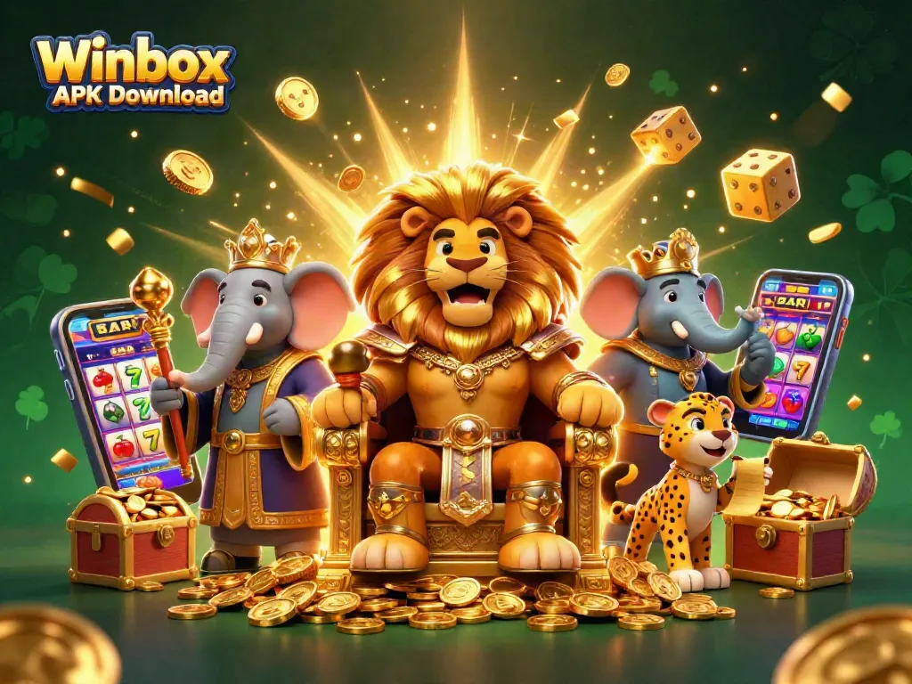 Experience exciting gameplay with Winbox APK Download in this vibrant casino illustration.
