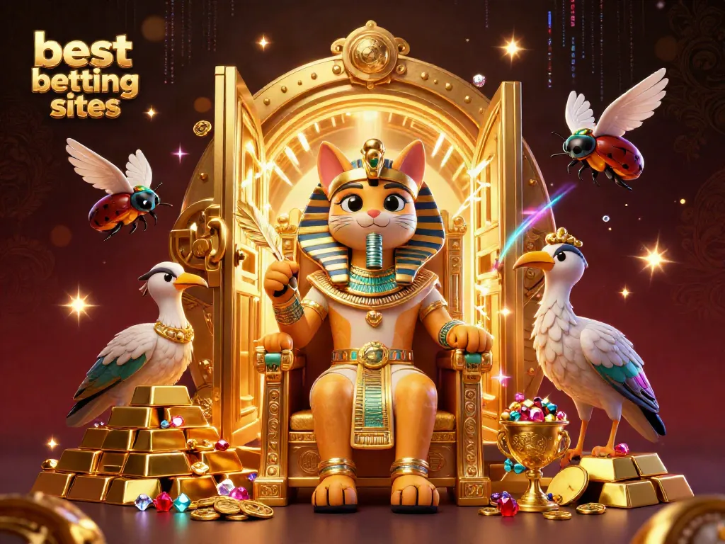 Win big with the best UK betting sites featuring a pharaoh cat and treasures!