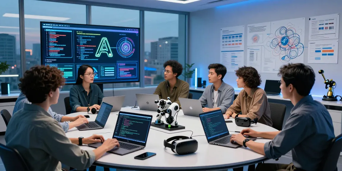 Engaging AI development scene showcasing spicy AI innovations with diverse team collaboration.