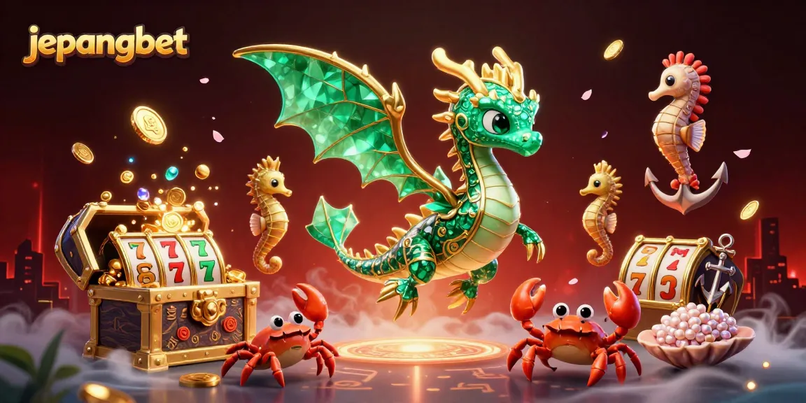 Experience thrilling excitement with Jepangbet's vibrant sea dragon and treasure-filled scene.