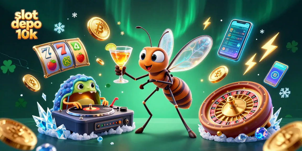Engage in thrilling slot depo 10k experiences with lively casino mascots and vibrant game elements.