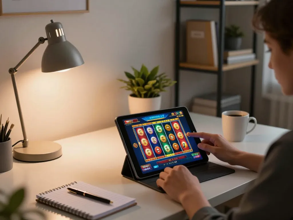 Play thrilling slot games at uu88 in a cozy home office setup