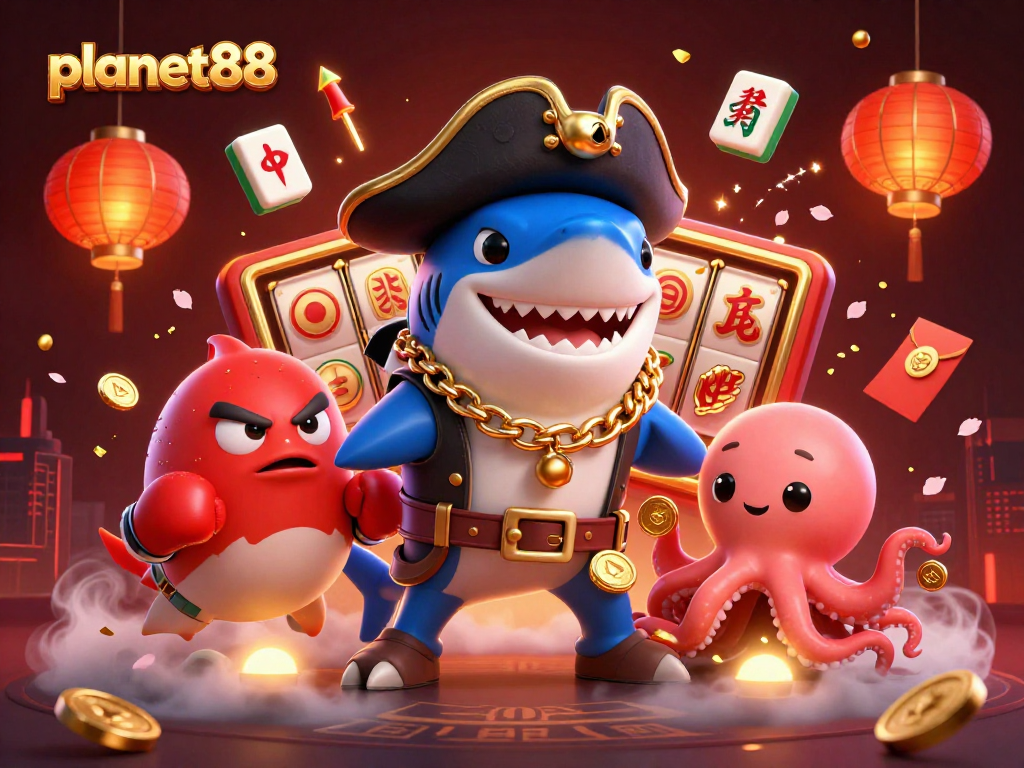 Experience the thrill of winning at planet88 with vibrant games and animated characters for online gamers.