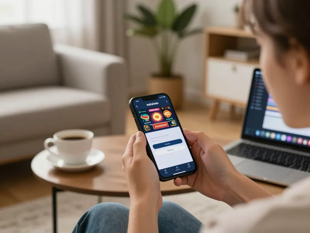 Using the nekatwin login on a smartphone for mobile casino gaming in a cozy setting