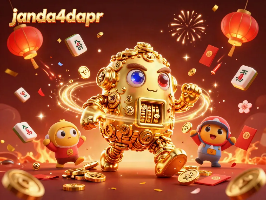 Menggoda permainan kasino di janda4dapr, dengan golem emas kuno dan elemen judi interaktif.